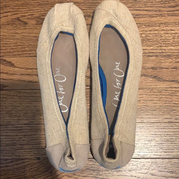 tan woven ballet pumps